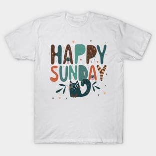 Happy Sunday Cat T-Shirt